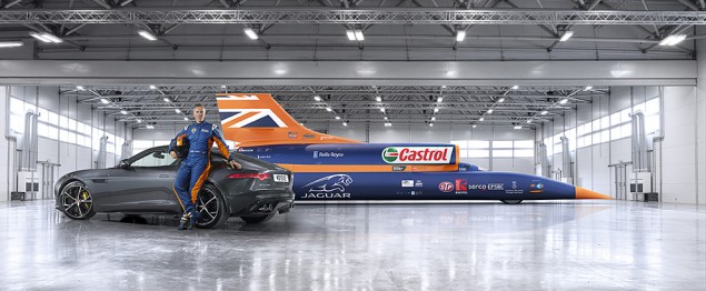 BLOODHOUND SSC, Andy Green and Jaguar FType AWD (arch. www.bloodhoundssc.com)