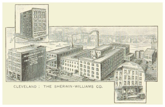 Fabryka Sherwin-Williams w Cleveland, rok 1891. Fot. British Library / Wikimedia Commons