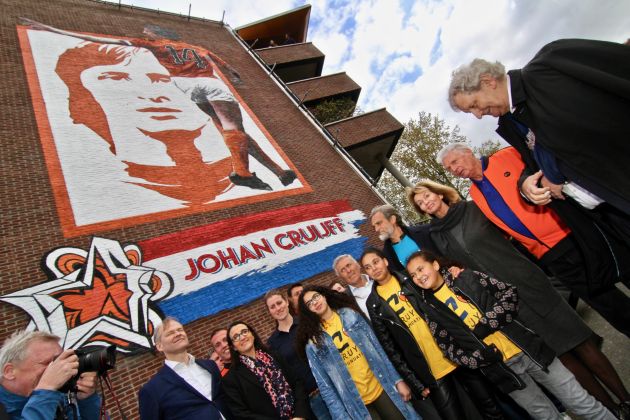 Johan Cruiff mural Amsterdam AkzoNobel