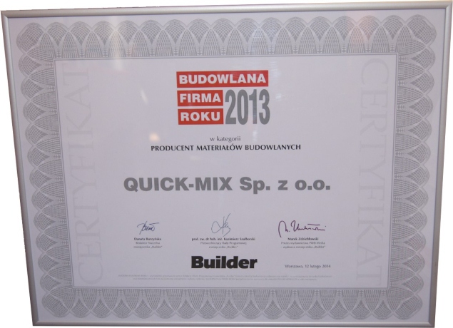 quick-mix Budowlana Firma Roku