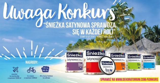 Śnieżka Satynowa konkurs Wymaluj sobie wakacje!