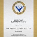 Unicell Poland Złoty Płatnik 2015