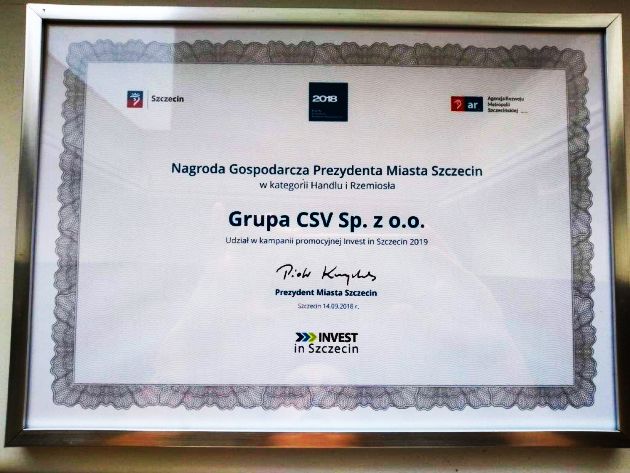 Grupa CSV nagroda Szczecin