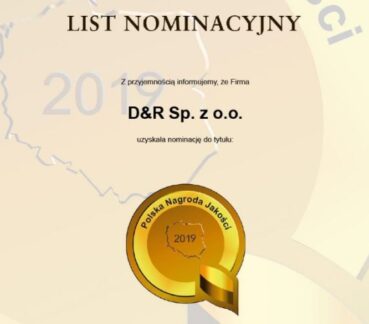 D&R Polska Nagroda Jakości 2019