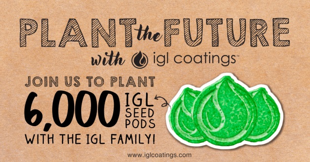 IGL Coatings sadzi drzewa recykling